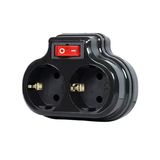 Anahtarlı Golyat Priz, 2'Li Topraklı Çoklayıcı Fiş, 16A 250 Volt Ve 3600 Watt Kapasite