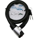 ANAHTARLI METAL KAPLAMA KAFA ÇEK-İT KİLİT KAPAK MOTOR - BİSİKLET KİLİT ÇELİK TEL SİYAH ŞEFFAF KILIF 24MMX100CM (2818)