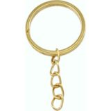 Anahtarlık Halkası Zincirli 5 Cm (1000 Adet) Gold