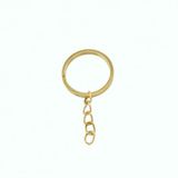 Anahtarlık Halkası Zincirli 5 Cm - 50 Adet Gold