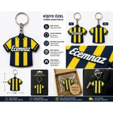 Anahtarlık Kişiye Özel Sarı Lacivert Forma Qtop Q-1054