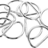 Anahtarlık Montaj Halkası D Çanta Bağlantı Halkası 14x10 MM (100 Adet) Gümüş