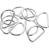 Anahtarlık Montaj Halkası D Çanta Bağlantı Halkası 19x15 MM (1000 Adet) Gümüş