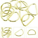 Anahtarlık Montaj Halkası D Çanta Bağlantı Halkası 24x16 MM (100 Adet) Gold