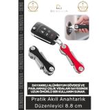 #AnahtarlıkDüzenleyici Dayanıklı Alüminyum Gövde Paslanmaz Çelik Pratik Kompakt Akıllı Anahtarlık Dü