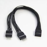 Anakart İçin Usb 2.0 Uzatma Kablosu 9 Pinli 1 Dişi 2 Erkek Y Kablo