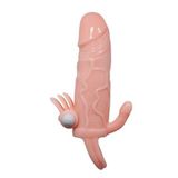 Anal Vajinal Klitoral Uyarıcılı Titreşimli Penis Kılıfı - B1207