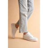 Analin Shoes Kadın Hakiki Deri Casual Spor Ayakkabı - Beyaz