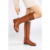 Analin Shoes Kadın Tokalı Çizme - Taba