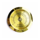 Analog Higrometre Nem Ölçer Humidor Puro Kutusu İçin Metal Çerçeve Sarı 50mm