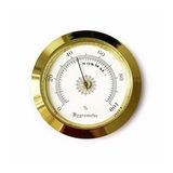Analog Higrometre Nem Ölçer Humidor Puro Kutusu İçin Metal Çerçeve Sarı-beyaz 50mm
