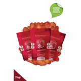 Anamour Natural 3'lü Anamour Natural Çilek Kurusu - Cips Çilek (Şekersiz) - Kuru Meyve Kıtırı 75 Gram