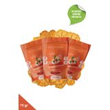 Anamour Natural 3'lü Trabzon Hurma Kurusu - Cips Cennet Hurması (Şekersiz) - Kuru Meyve Kıtırı 75 Gram