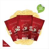Anamour Natural Elma Kurusu - Cips Elma (Şeker Ilavesiz) - 3'lü Paket Kuru Meyve 75G - 75 gr