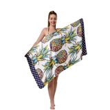 Ananas Desenli Plaj Havlusu, Spor Havlusu, Mikrofiber Hızlı Kuruyan Plaj Havlusu 70x140cm