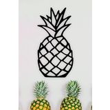 Ananas Duvar Dekoru-Süsü, Ahşap Dekoratif Tablo, UNT-012 Siyah UNTNM762
