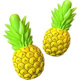 Ananas Şeklinde Plaj Havlusu Mandal Klipsi, Sarı-Yeşil, Rüzgar Dayanıklı, Güçlü Tutuşlu, 2'li Set - 0,25 gr