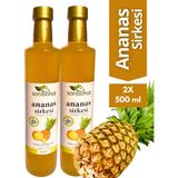 Ananas Sirkesi 500 ml 2'li Paket - Organik Doğal Fermente - 1 lt