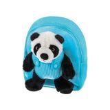 Anaokul (Okul Öncesi) Peluş Sırt Çantası Peluş Oyuncaklı - Bebek Mavisi