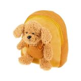 Anaokul (Okul Öncesi) Peluş Sırt Çantası Peluş Oyuncaklı - Hardal