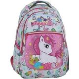 Anaokul Sırt Çantası Kız Erkek Unisex Ortopedik Astarlı Su Geçirmez 5 6 7 Yaş At Unicorn Mavi