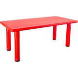 Anaokulu Çocuk Masası Dikdörtgen (Plastik) - 60x120 - Kırmızı