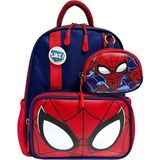 Anaokulu Sırt Çantası Spiderman Benzeri Erkek Çocuk Kreş Çantası 33*25 cm Ortopedik Örümcek Adam - Lacivert