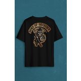 Anarşi Eylem I How To Draw The Sons Of Anarchy Sırt Ön Baskılı Oversize Tişört Unisex T-Shirt
