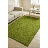 Anaska Home Modern Desenli Salon Halısı Yeşil Peluş Halı Yıkanabilir Post Halı Kaymaz Taban Halı