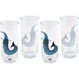 Anason Işleri Ejder Kule Rakı Kadehi 4 Adet - Beyaz - 200 ml