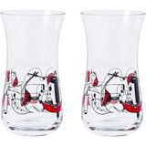 Anason İşleri Erkenci İnce Belli Rakı Bardağı 2'li Set - Gümüş - 120 ml
