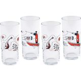 Anason Işleri Erkenci Rakı Kadehi 4 Adet - Beyaz - 200 ml