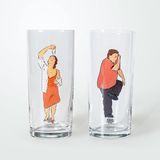 Anason Işleri Hassas Denge Kadın-Erkek Rakı Kadehi 2'li Set - Renkli