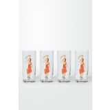 Anason İşleri Hassas Denge Kadın Rakı Kadehi 4'lü Set