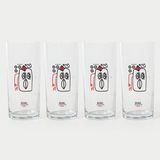 Anason İşleri Hür Kuş Rakı Kadehi 4 Adet - Kırmızı - 200 ml