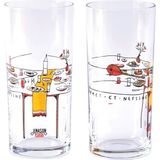 Anason İşleri Hürmetli Rakı Bardağı 2'li Set - 2 Adet - Beyaz - 200 ml