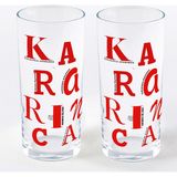 Anason İşleri Kararınca, Rakı Kadehi 2 Adet - Kırmızı - 200 ml