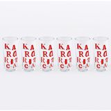 Anason İşleri Kararınca, Rakı Kadehi 6 Adet - Kırmızı - 200 ml