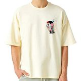 Anason İşleri King, Oversize%100 Pamuk Unisex Tişört (as1, alpha, s, x_l, Krem, S)