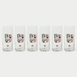 Anason İşleri Kuş Kuşa Rakı Kadehi 6 Adet - Kırmızı - 200 ml