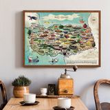 Anason İşleri Meze Haritası, Poster (70x50cm)