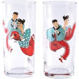 Anason İşleri Müzisyenler, Rakı Bardağı 2'li Set - 2 Adet - Renkli - 200 ml