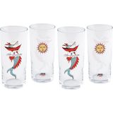 Anason İşleri Yaz Rüyası Rakı Kadehi 4 Adet - Mavi - 200 ml