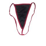 Anastasia Underwear Kadın String Tanga Külot - Kırmızı İpli Siyah (ANS981)