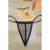 Anastasia Underwear Kadın String Tanga Tül Külot - Siyah (Ans110)