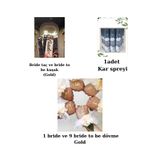 Anatolia 13 Parça gold bride set, taç kuşak seti, bride dövme seti, kar spreyi bekarlığa veda partisi