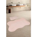Anatolia 2Li Pudra 80X140 + 50X70 Cm Buyuk Ebat Banyo Paspasi Seti Kaymaz Tabanli Klozet Takimi