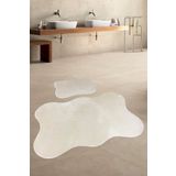Anatolia 2Li Vizon 80X140 + 50X70 Cm Buyuk Ebat Banyo Paspasi Seti Kaymaz Tabanli Klozet Takimi