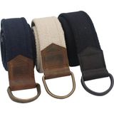 Anatolia Craft Derili Erkek Kadın Kız Genç Için D Tokalı Siyah Antik Halkalı Dokuma Lacivert Bejkrem Siyah Taktik Spor Kanvas Kot Bez Kemer - 120 cm - Lacivert - Bej - Krem - Siyah