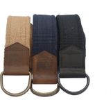 Anatolia Craft Derili Erkek Kadın Kız Genç Için D Tokalı Siyah Antik Halkalı Dokuma Taba Lacivert Siyah Taktik Spor Kanvas Kot Bez Kemer - 120 cm - Taba - Lacivert - Siyah